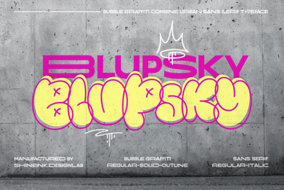Blupsky: The Ultimate Font for Urban Design and Street Culture Projects