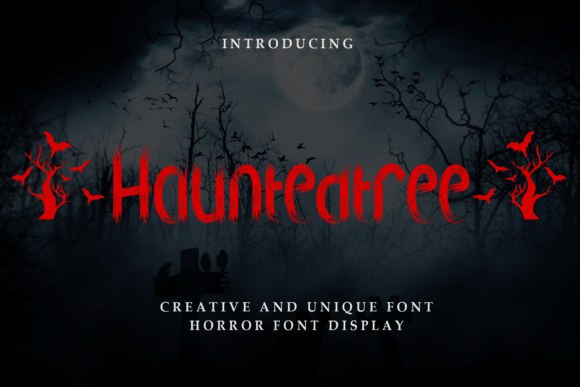 Hauntedtree: A Spooky Display Font for Dark Designs