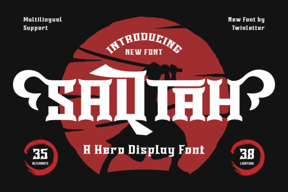 Saqtah: The Superhero Display Font That Demands Attention