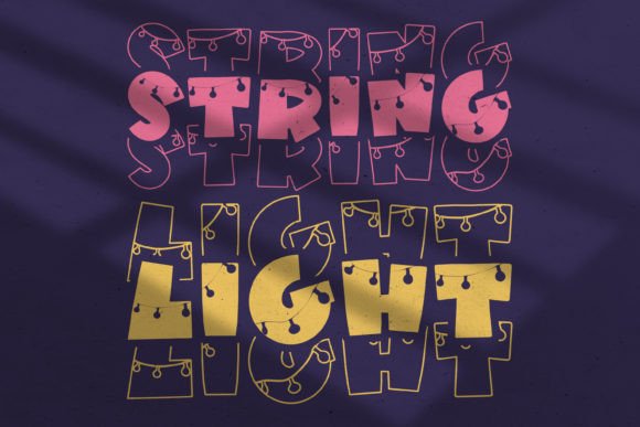 String Light: A Whimsical Display Font for Creative Projects